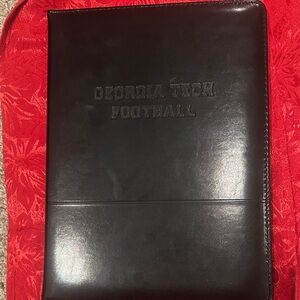 Georgia Tech Football Black Leather Portfolio